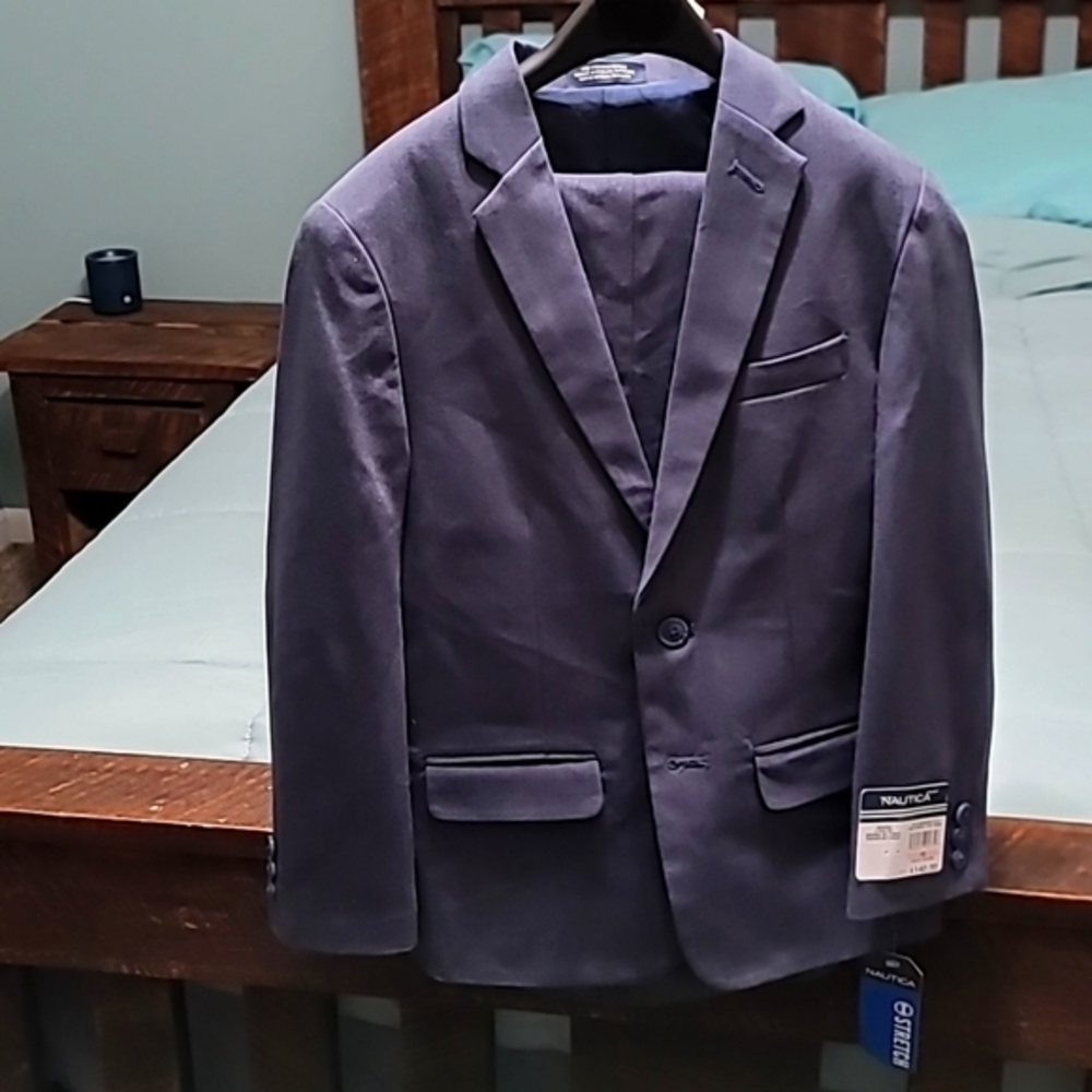 NWT‎ Boys 10/Regular Nautica 2 Piece Suit 426 Norwegian Blue